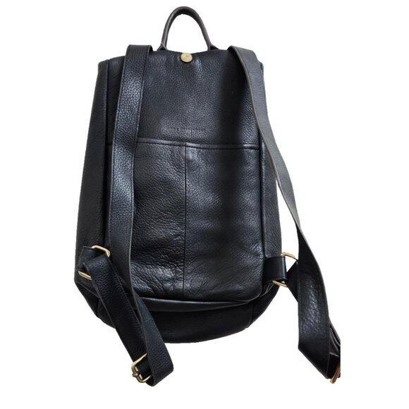 Aimee Kestenberg Tamitha Black leather Backpack with Gold Zipper - Picture 6 of 10